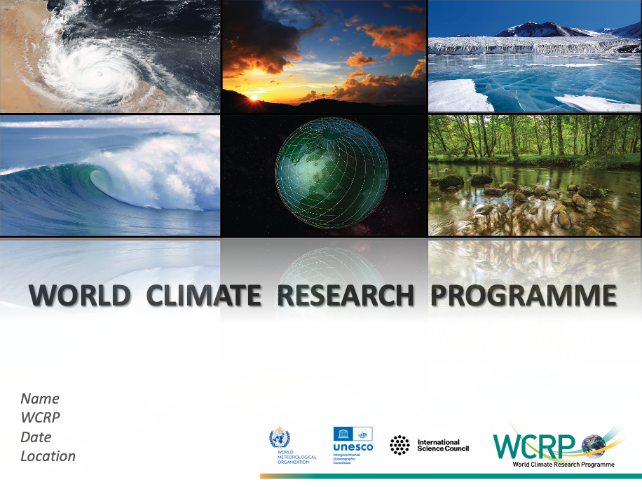 WCRP Presentation Cover