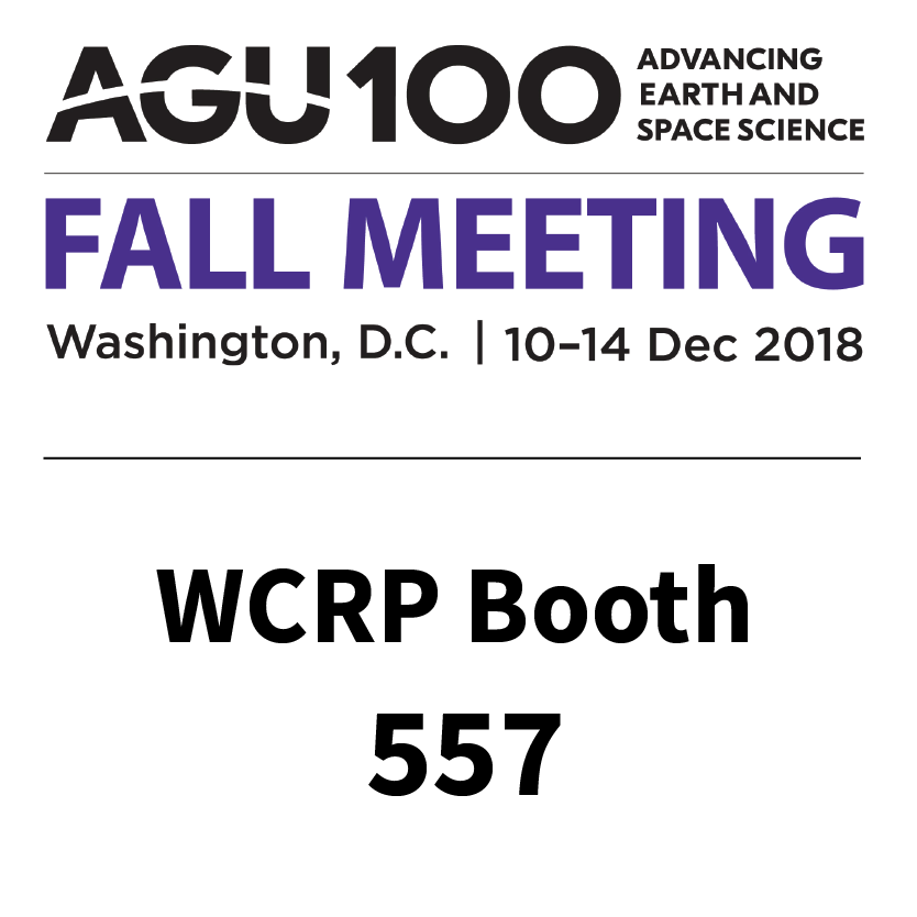 WCRP Booth 557 at AGU 2018