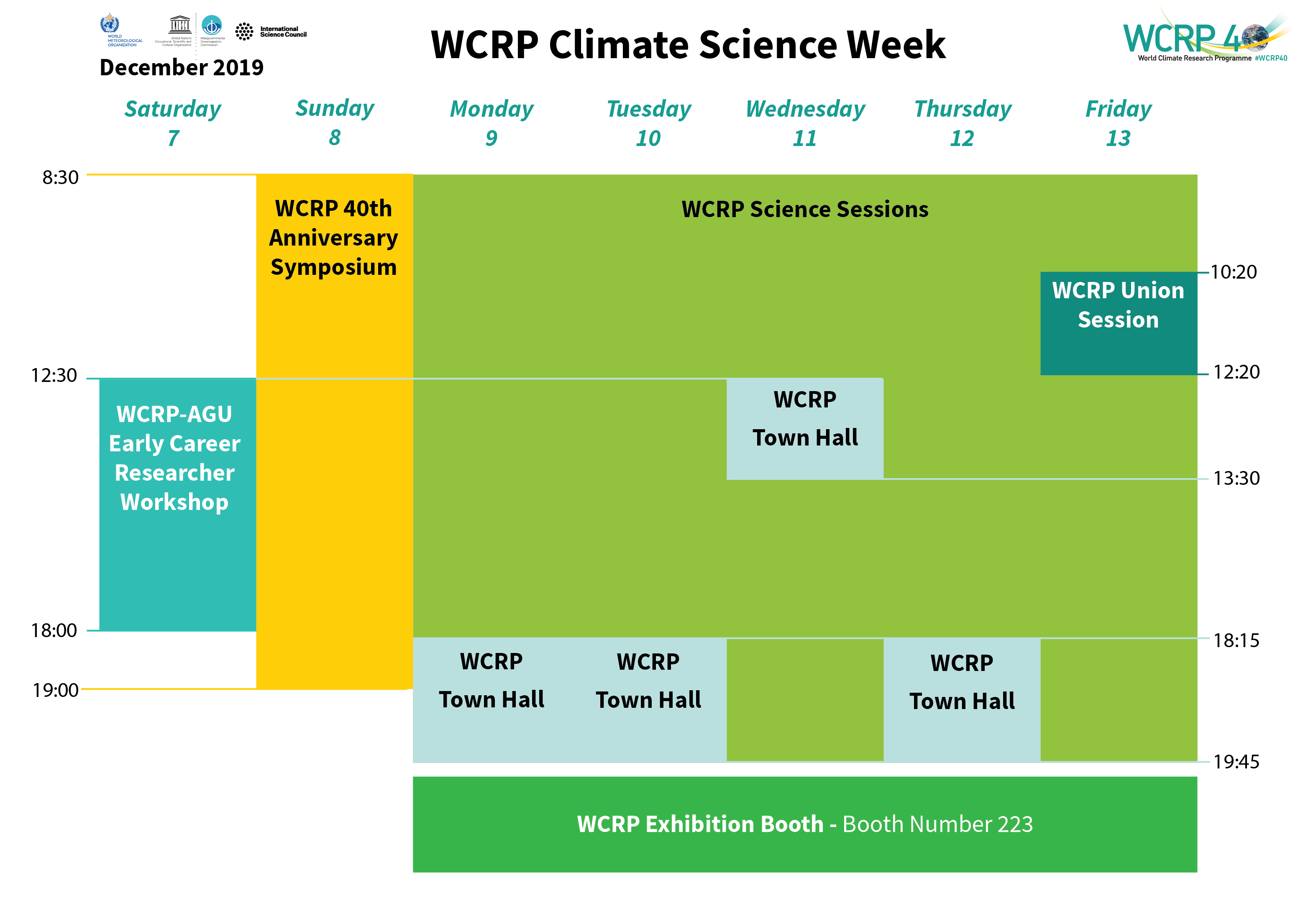 WCRP Climate Science Week Schedule