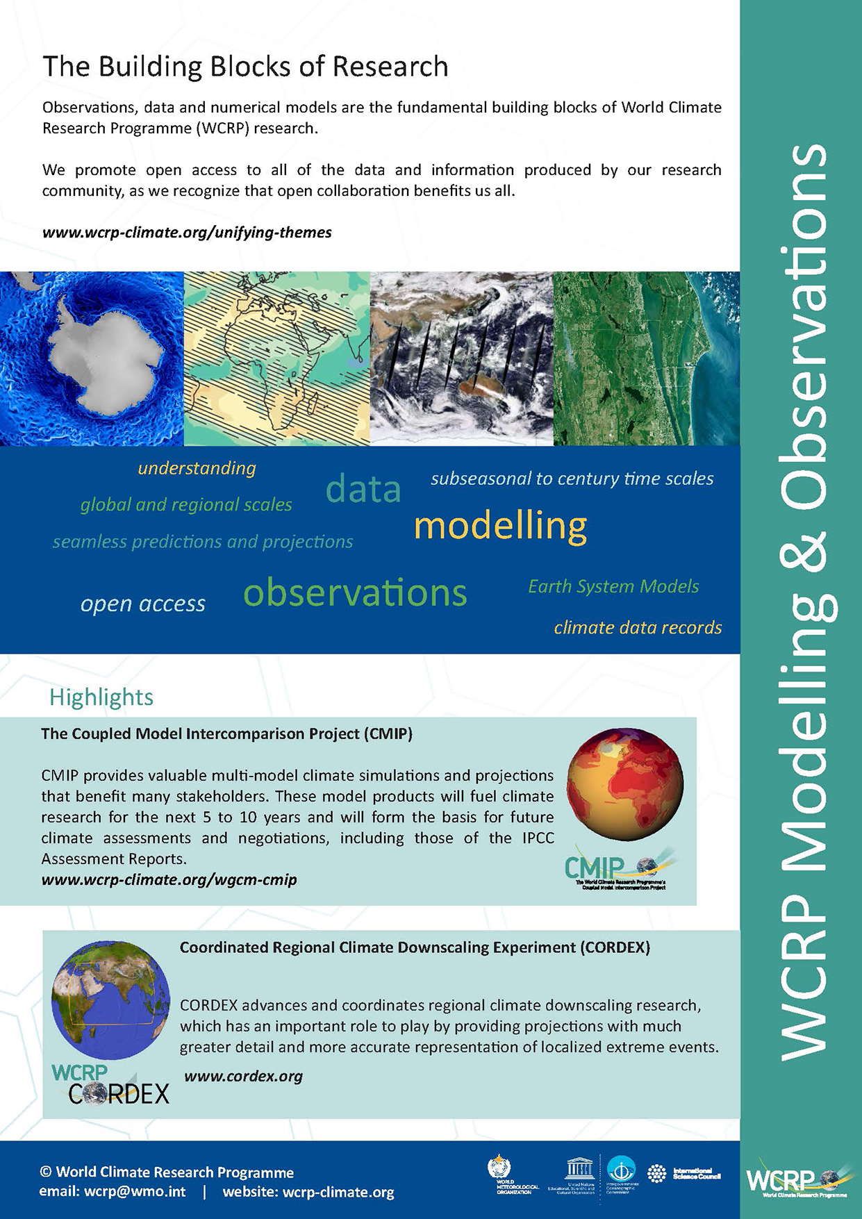 WCRP Modelling and Observations